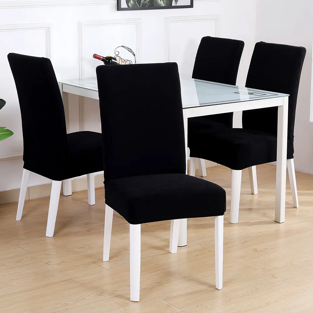 1/2/4/6 шт. Чехол из искусственного меха для обеденного стула флиса и бархата