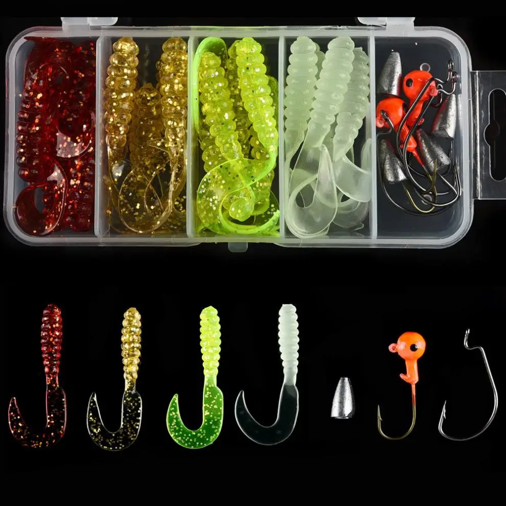 51 шт./лот 5 см Джеркбейт силиконовая приманка в виде рыбы лилихона Мягкая червя