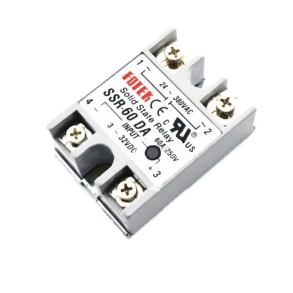 60A 24V 380V 250V SSR 60 DA твердотельные реле Модуль 3 32 В постоянного тока в переменный