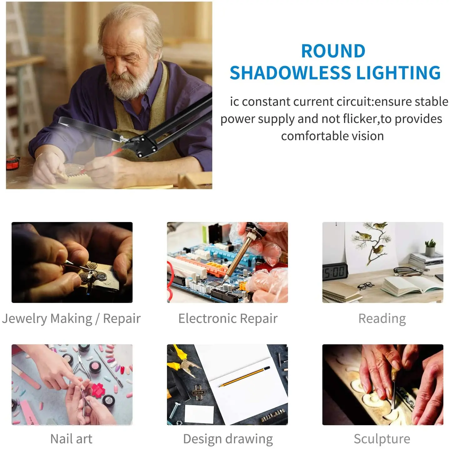 Горячая Распродажа складной профессиональное увеличительное Стекло настольная