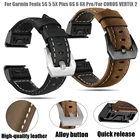 Кожаный ремешок для наручных часов Garmin Fenix 5S 5 5X 6S 6 6X
