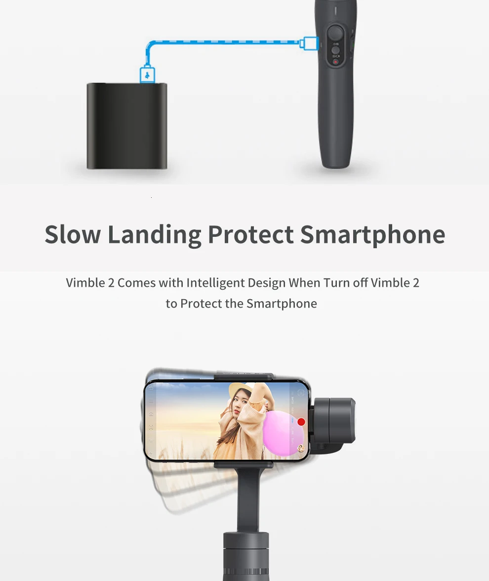 FeiyuTech Vimble 2 смартфон карданный 3-осевой Карманный шарнирный стабилизатор с 183 мм телескопическая стойка Штатив для iPhone X 8 7 XIAOMI samsung