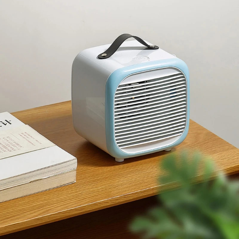 

P82F Portable Air Conditioner Fan With Handle 3 Wind Speeds with Water Tank USB Powered Humidifier for Bedroom Office Dorm