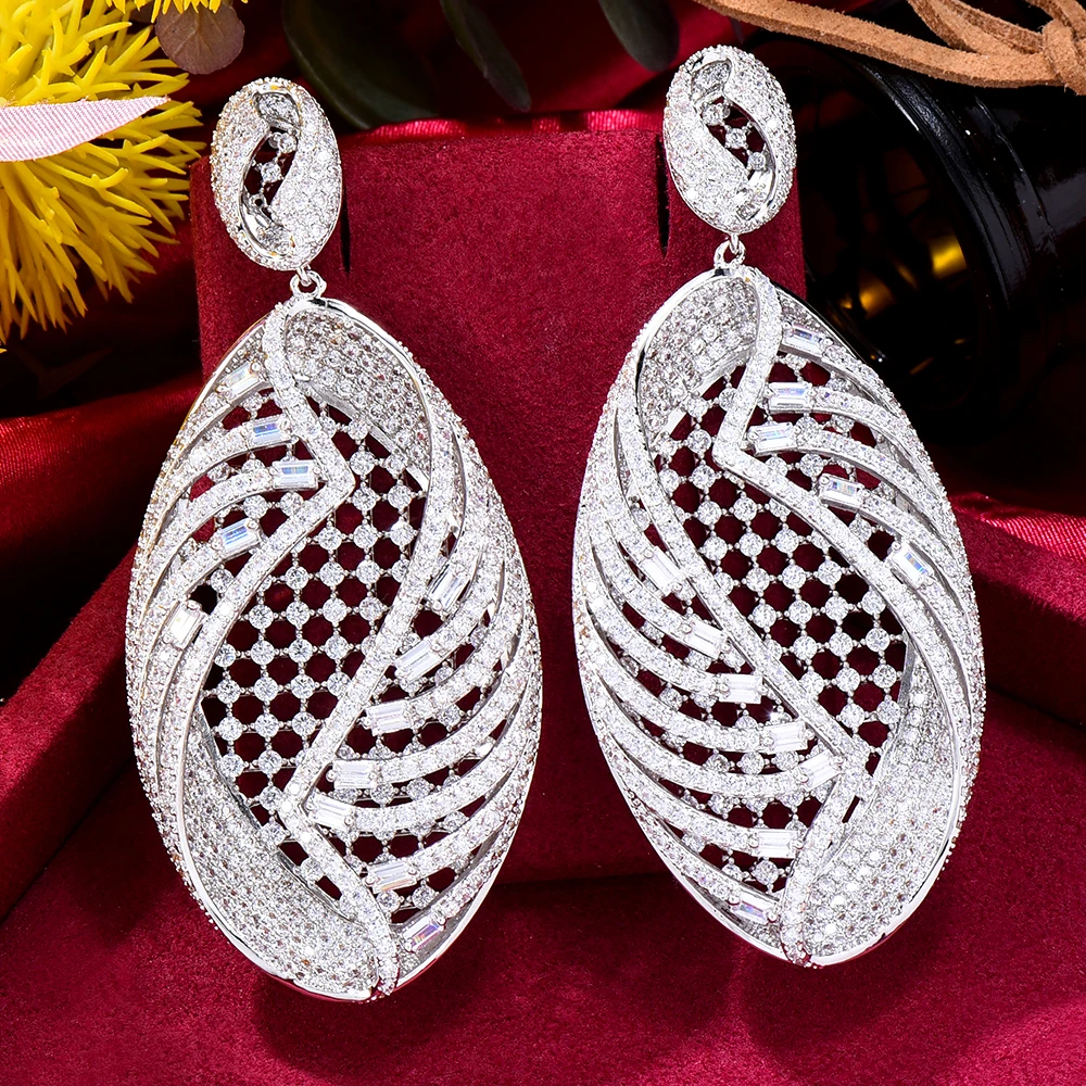 

GODKI Maxi Big Bowknots African Bold Earrings For Women Wedding Party Dubai Indian Jewelry aretes de mujer modernos 2022