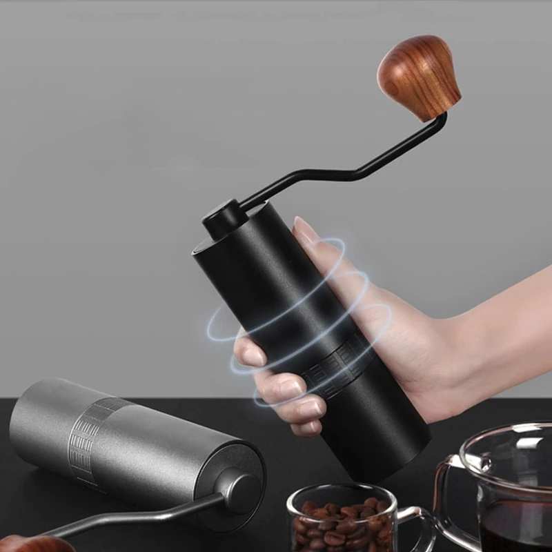 安い 1セットポータブル手コーヒーグラインダー高品質コーヒーグラインダーグラインドマシーンミルステンレス鋼コア新鮮な粉砕機