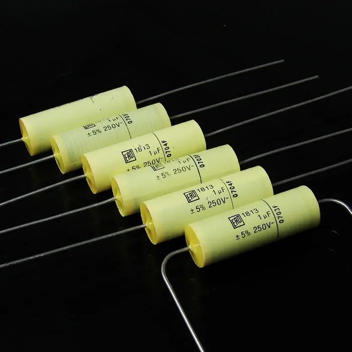 10 шт. Новинка VISHAY ERO MKT1813 1 мкФ 250V 8.5x25mm осевой пленочный конденсатор 105/250V HiFi audio MKT 1813