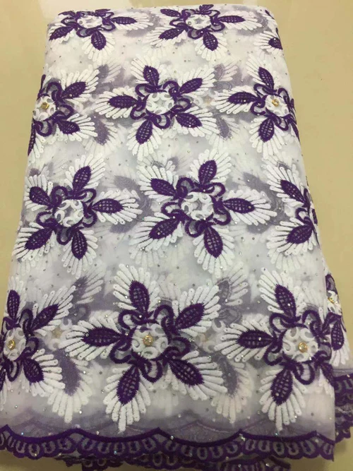 Фотообои с фиолетовыми камнями HLL4137. Кружевная ткань вышивкой молочный шелк тюль