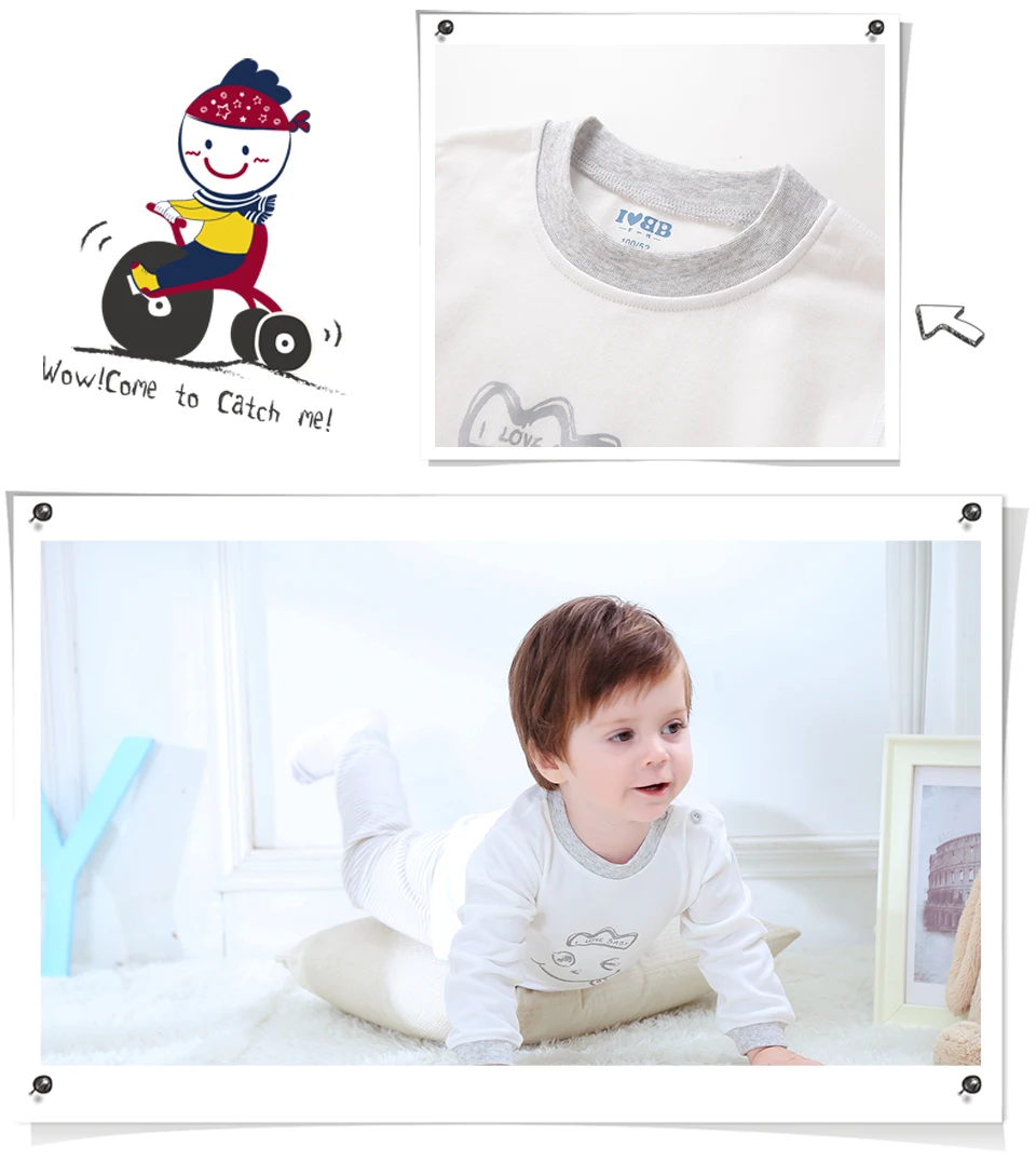 Baby Pajama Sets Uisex Sleepwear Robe Soft Cotton Cartoon Top Pants