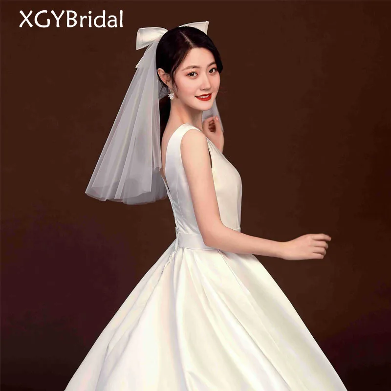 

Новое поступление 2021 свадебная фата Многослойная короткая простая белая бабочка свадебный головной убор Свадебные аксессуары