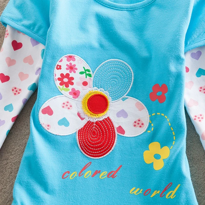 VIKITA Girl Dresses Children Clothing Kids Princess Dress Girls Floral Vestidos Long Sleeve Casual for Autumn F5061 | Детская одежда и