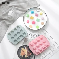 jo life 3d diamond gem ice cube cake decoration tool geometry fondant chocolate candy mold silicone mould