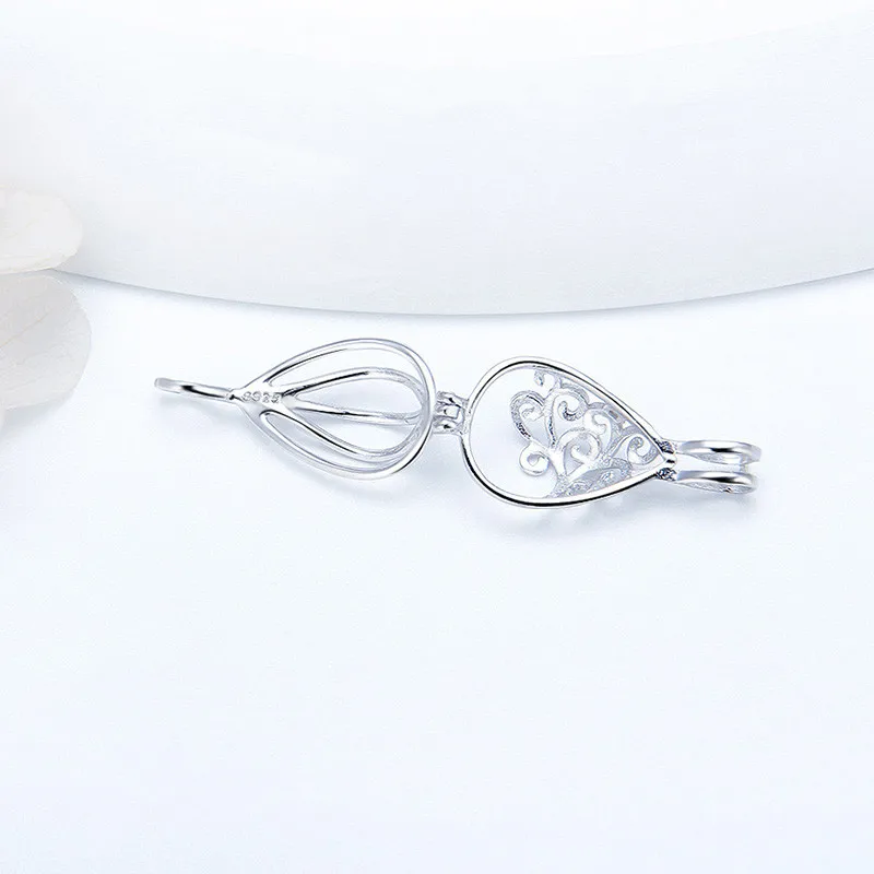 Женский кулон в форме капли CLUCI серебро 925 пробы медальон с жемчугом для