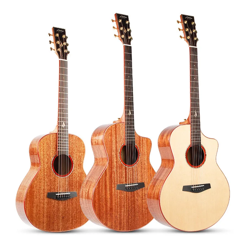 Акустическая гитара из массива дерева 36 дюймов 41 дюйм Высококачественная