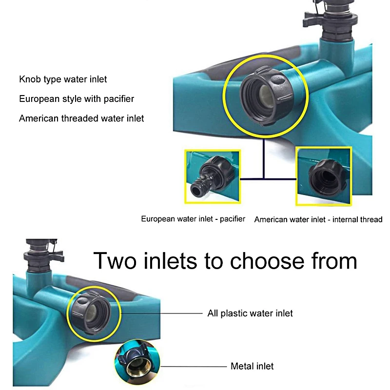 3 распылительные сопла садовый дождевальный аппарат автоматический полив газона