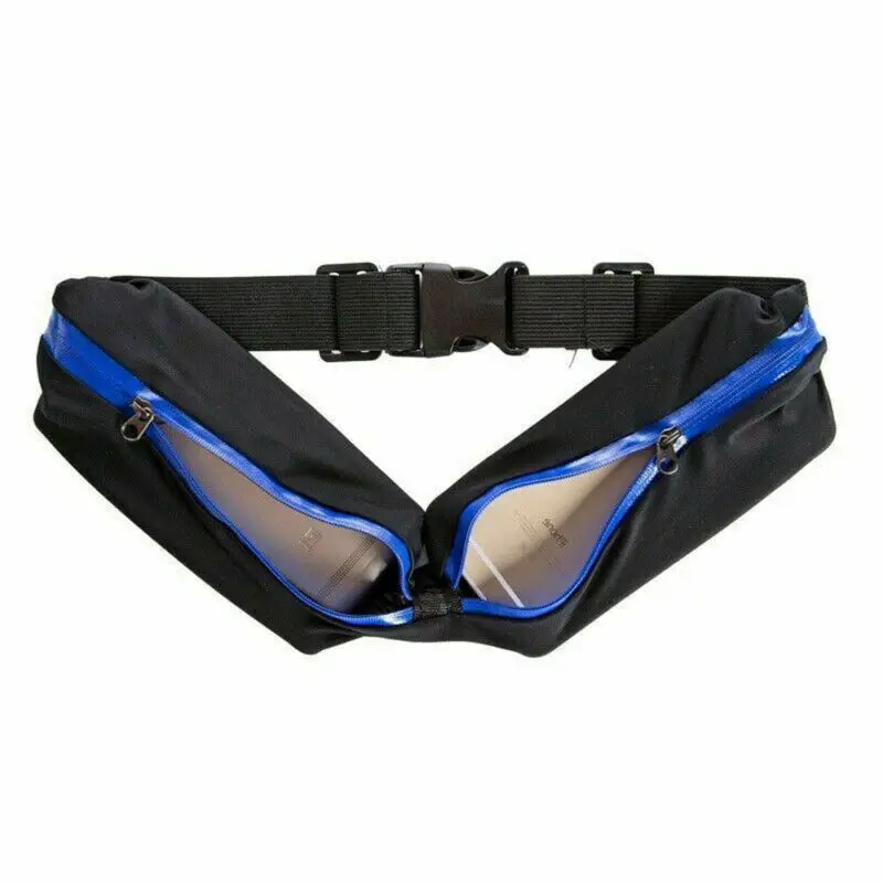 

Runner Waist Belt Bag Pack Pouch Bum Sport Fitness Jogging Universal Dual Pocket