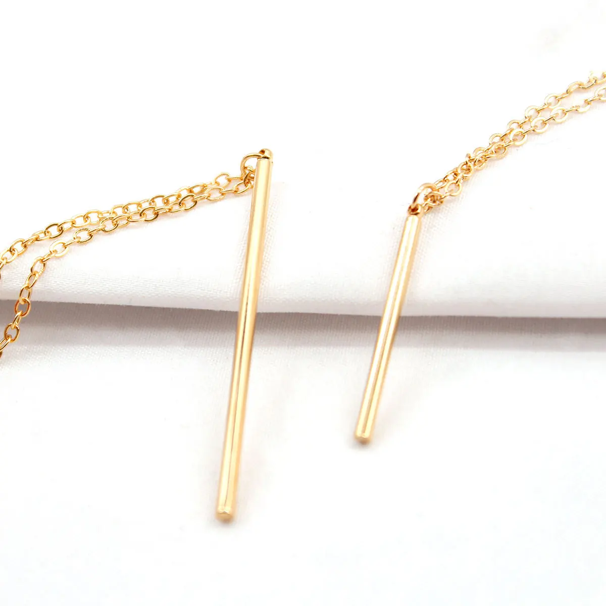 Женское креативное ожерелье до ключицы длинное многослойное с кулоном из