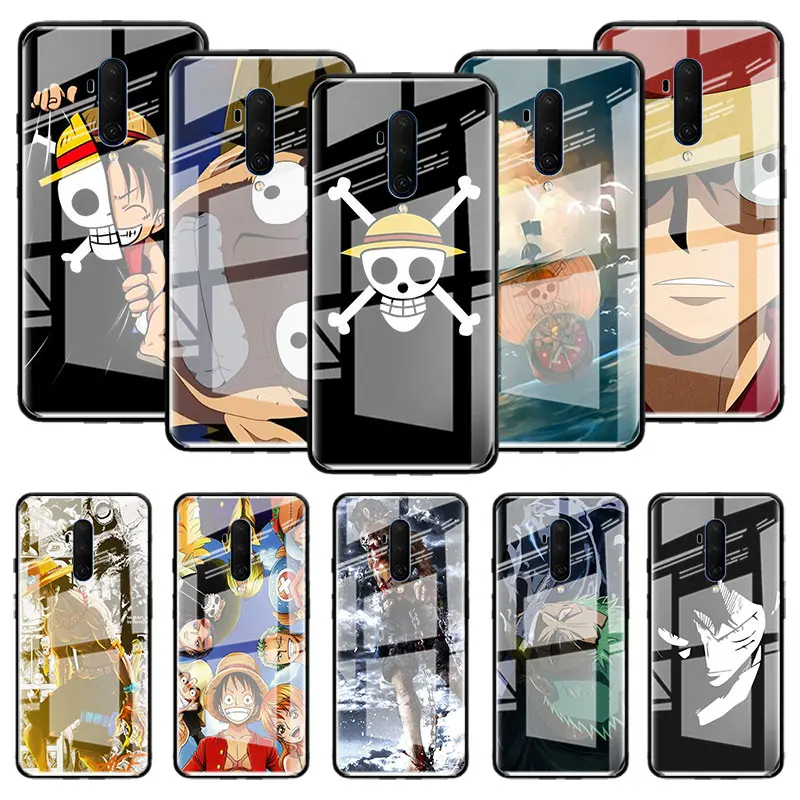 

Glass Case For OnePlus Nord Z 8 7 7T Pro 7Pro 5G Tempered Fall Mobile Phone Fundas Capas Cover One Piece Luffy Anime Shell 7TPro