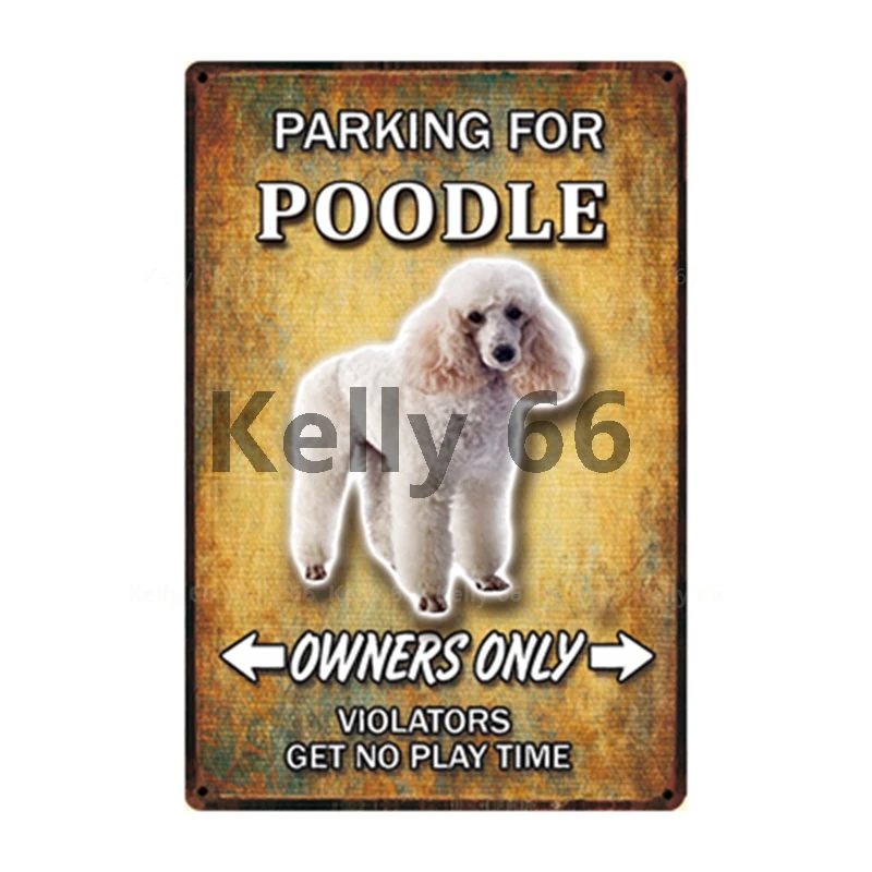 Оловянный плакат [Kelly66] для парковки собак шелковистая Сиба ину металлический