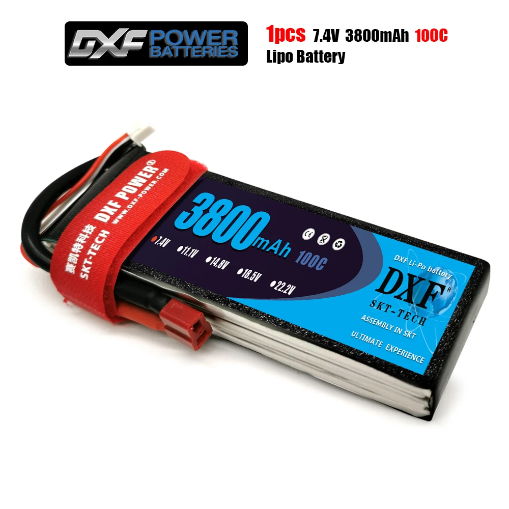 

DXF 3800mAh 7.4V 100C-200C Lipo battery 2S XT60/DEANS/XT90/EC5 For AKKU Drone FPV Truck four axi Helicopter RC Car Airplane