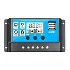 ШИМ-контроллер заряда солнечной батареи, с ЖК-дисплеем, двойным USB-выходом, мощностью 5 В, 605040302010 А, 1224 В