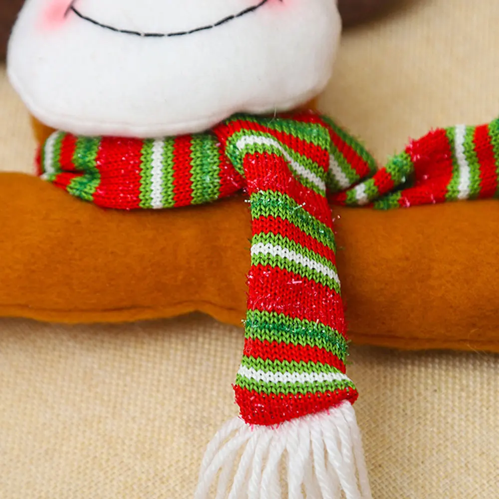 Снеговик занавес пряжка Рождественское украшение для дома милый Санта Клаус