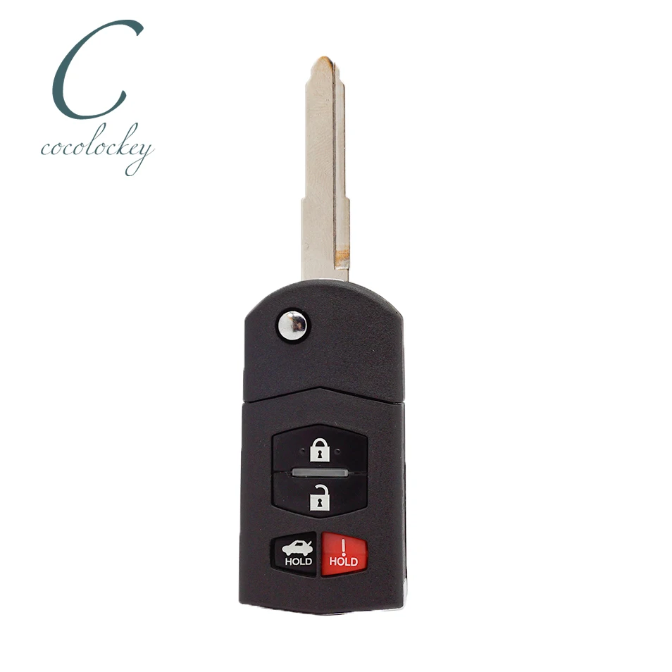 Cocolockey 4 кнопки Флип складной чехол для дистанционного ключа автомобиля Брелок Mazda