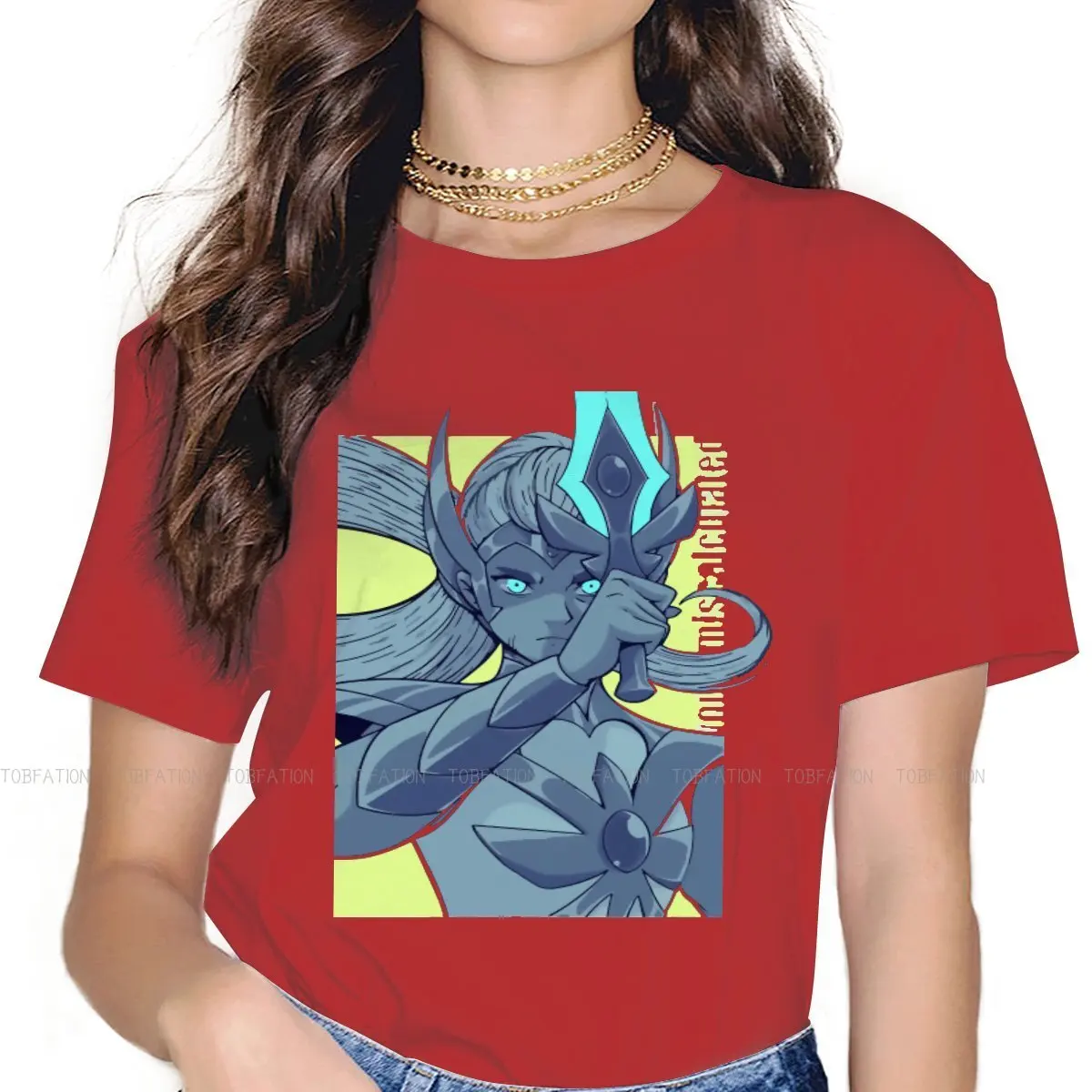 

Darkness O Neck TShirt She Ra Princess of Power Filmation Anime Pure Cotton Classic T Shirt Woman Tops Individuality Big Sale