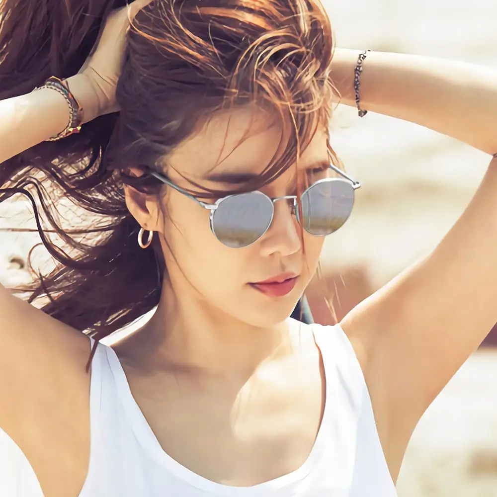 Солнцезащитные очки VEGOOS в стиле ретро для женщин металлической оправе джплина