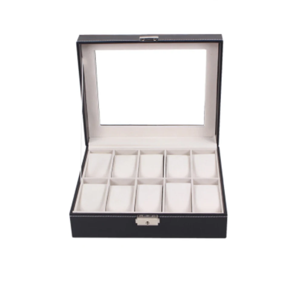 

10 Grid Leather Watch Box Display Box Jewelry Storage Bag Slots Wrist Watch Display Case Storage Holder