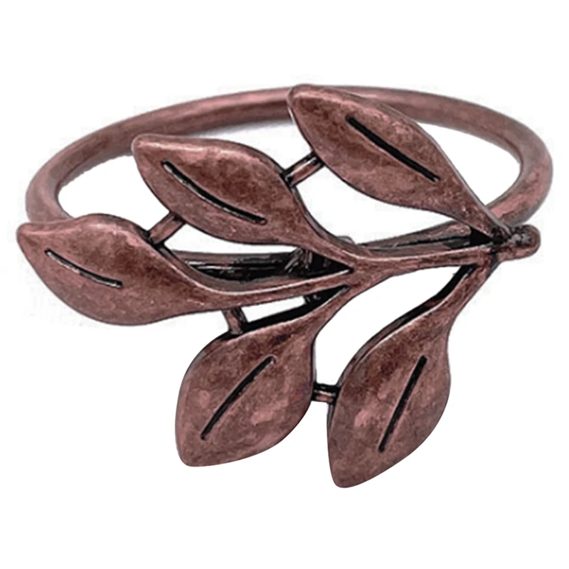 

12PCS Hotel Retro Leaf Napkin Button Napkin Buckle Napkin Ring Napkin Cloth Ring Mouth Cloth Ring