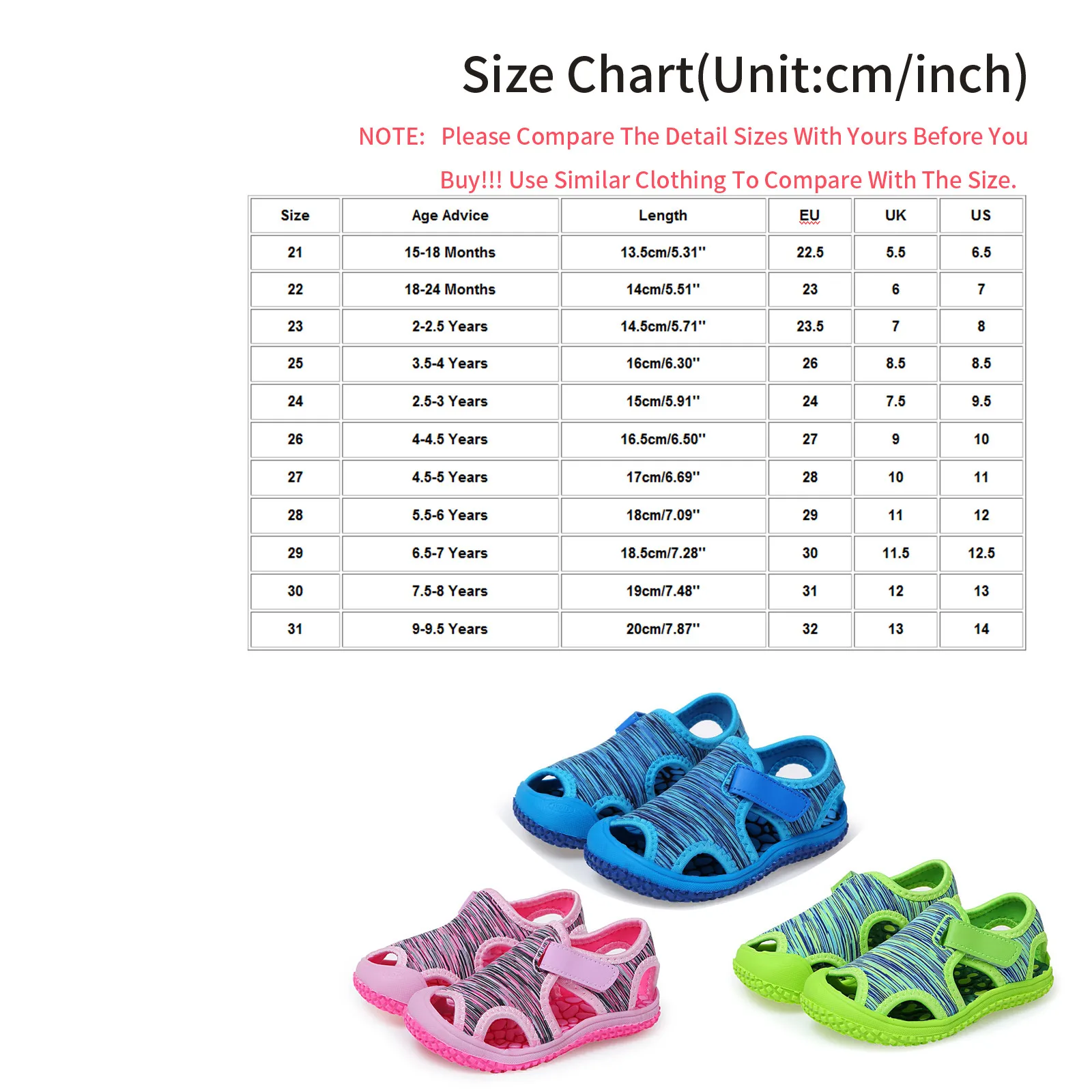 

Summer Child Kids baby girl shoes Beach Non-slip Outdoor Sneakers Sandals Shoes chausure enfant fille