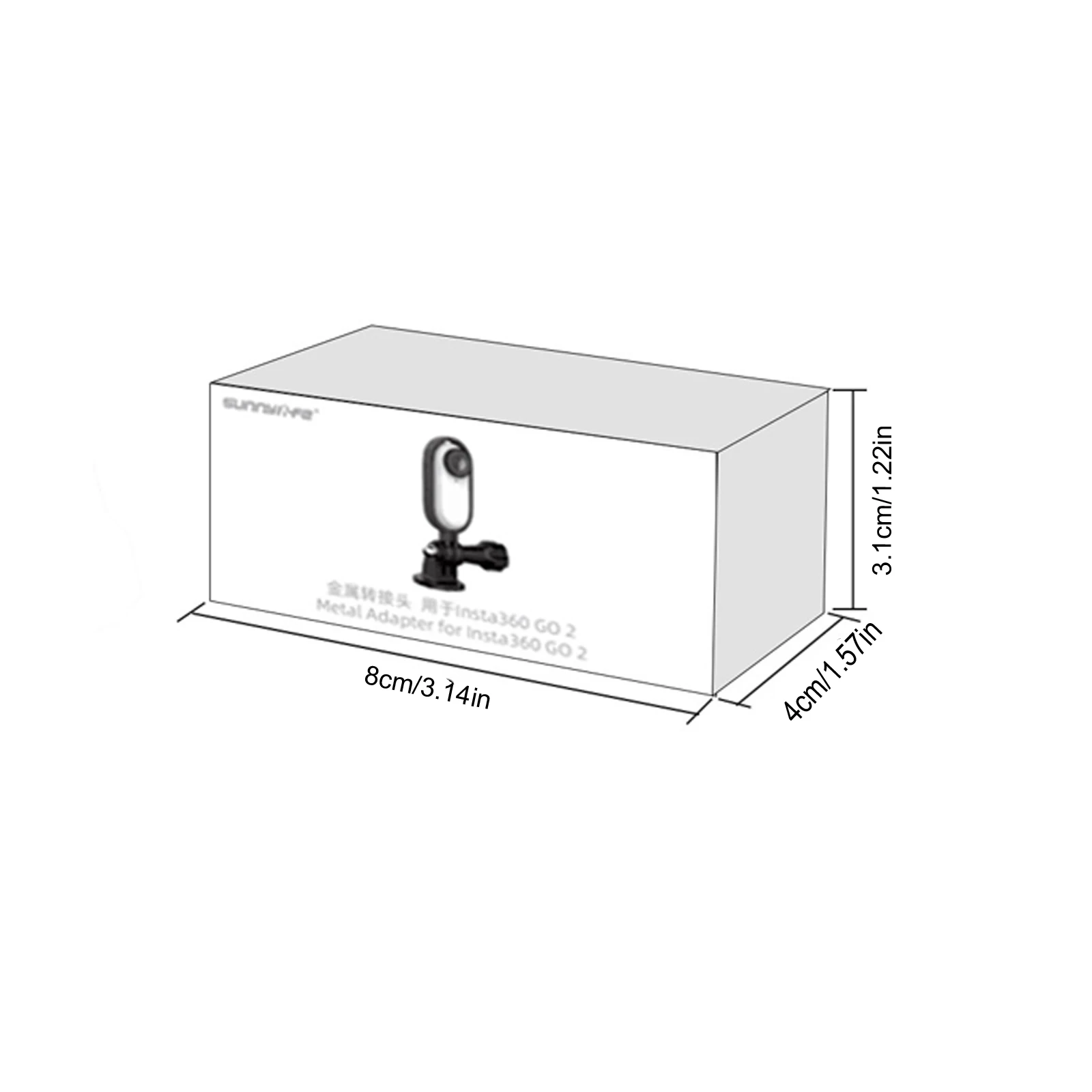 Вспомогательный Кронштейн подходит для Insta 360 Go металлический адаптер рамка