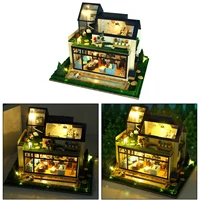 diy miniature doll house self assembled construction mini exquisite toy houses with furnitures kit for boys