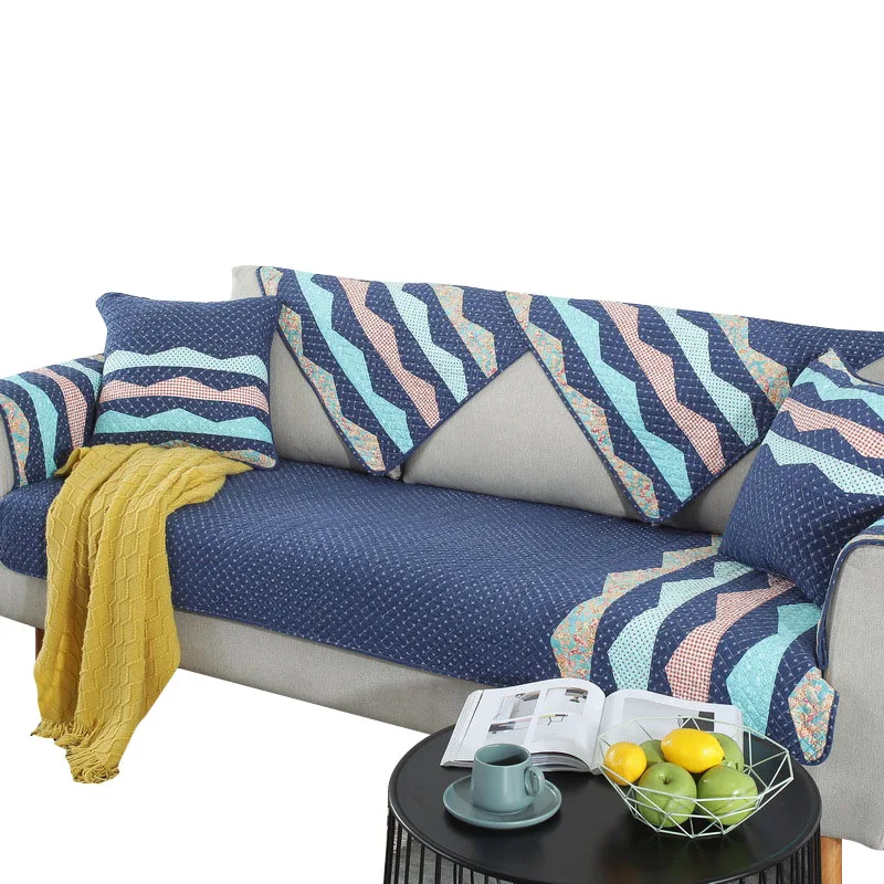 Нескользящий Хлопковый чехол для дивана с принтом в скандинавском стиле подушка