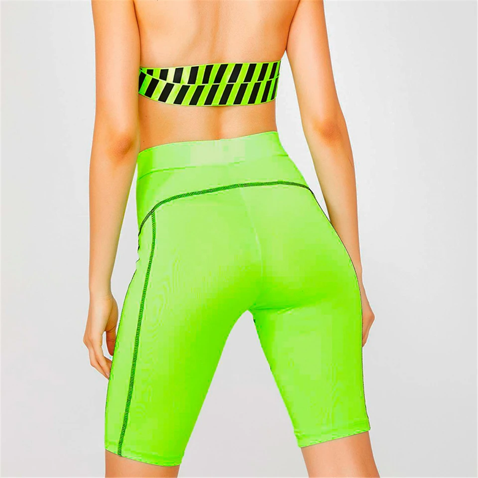 Ариэль Сары 2019 спортивные шорты женский комплект флуоресцентная зеленая
