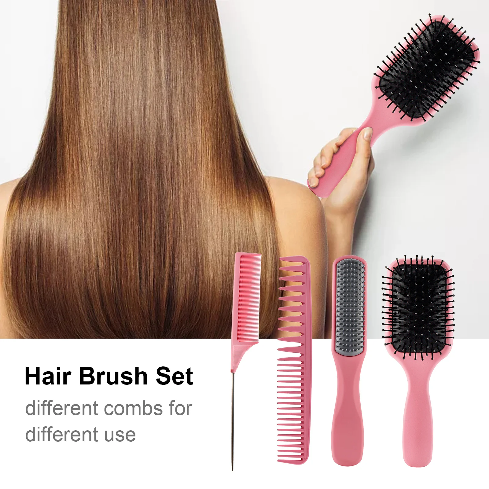 Набор из 4 щеток для распутывания волос и расчесок упаковки | Красота здоровье