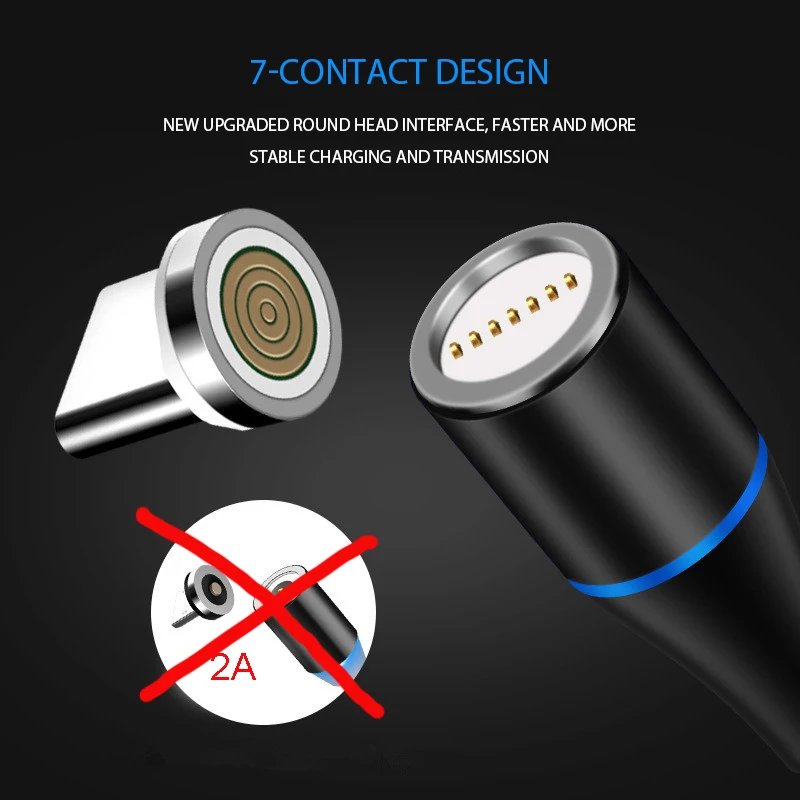 Магнитный USB-кабель 3 А Type-C Micro USB для быстрой зарядки apple huawei honor xiaomi redmi