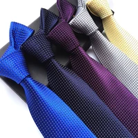 fashion mens ties silk luxury neck tie 8cm cravate geometric plaidschecks tie business wedding party neck tie gifts for men