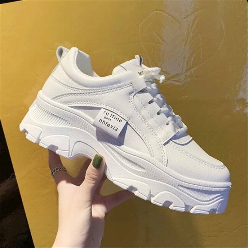 Новинка женская повседневная обувь на толстой подошве Женская Удобная