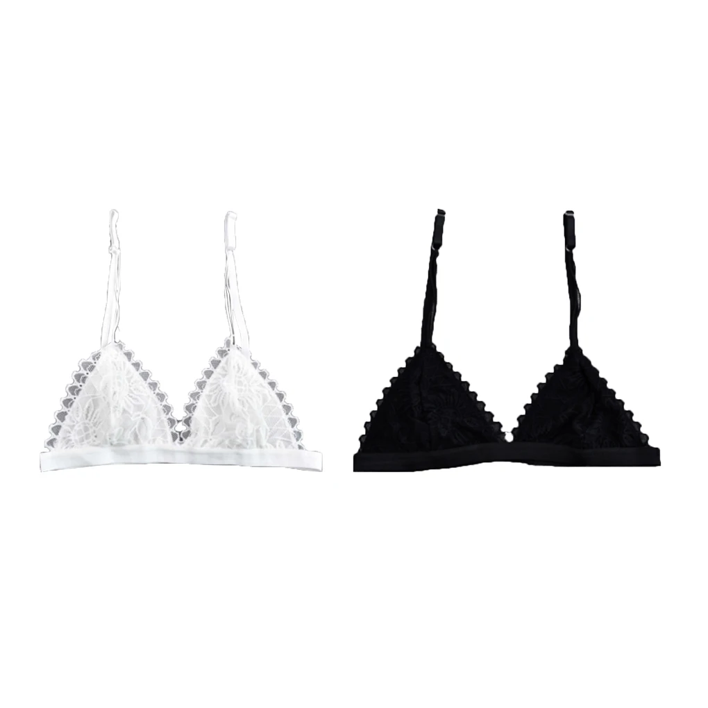 

French Style Bralette Seamless Deep V Lace Bra Wireless Thin Underwear Sexy Lingerie Soft Bras For Women Hot
