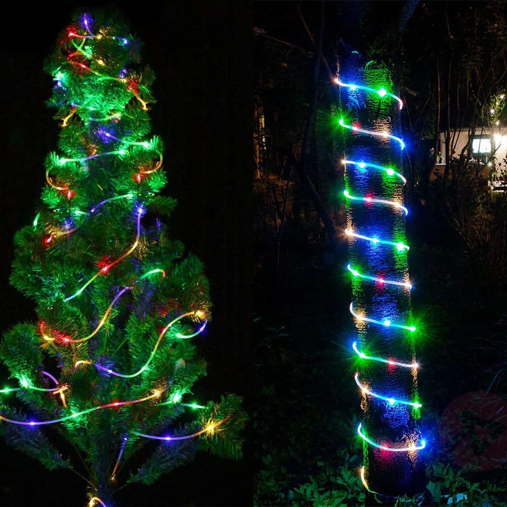 

LED Solar String Lights 7M 12M PVC Rainbow Tube Copper Wire Fairy Lights Outdoor Waterproof Solar Powered Christmas Decor Lamp