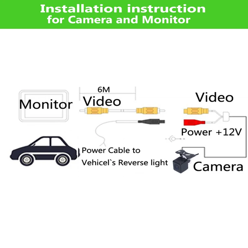 HD CCD Универсальный задний резервный камера Автомобильная заднего вида резервная