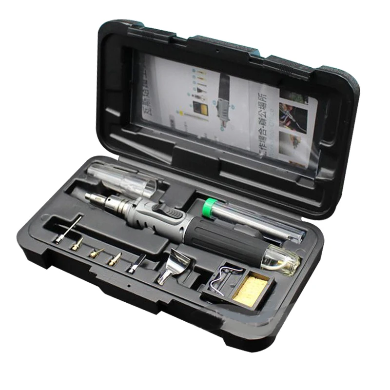 Комплект газового паяльника 10 в 1 беспроводной сварочный фонарь виде Бутана с