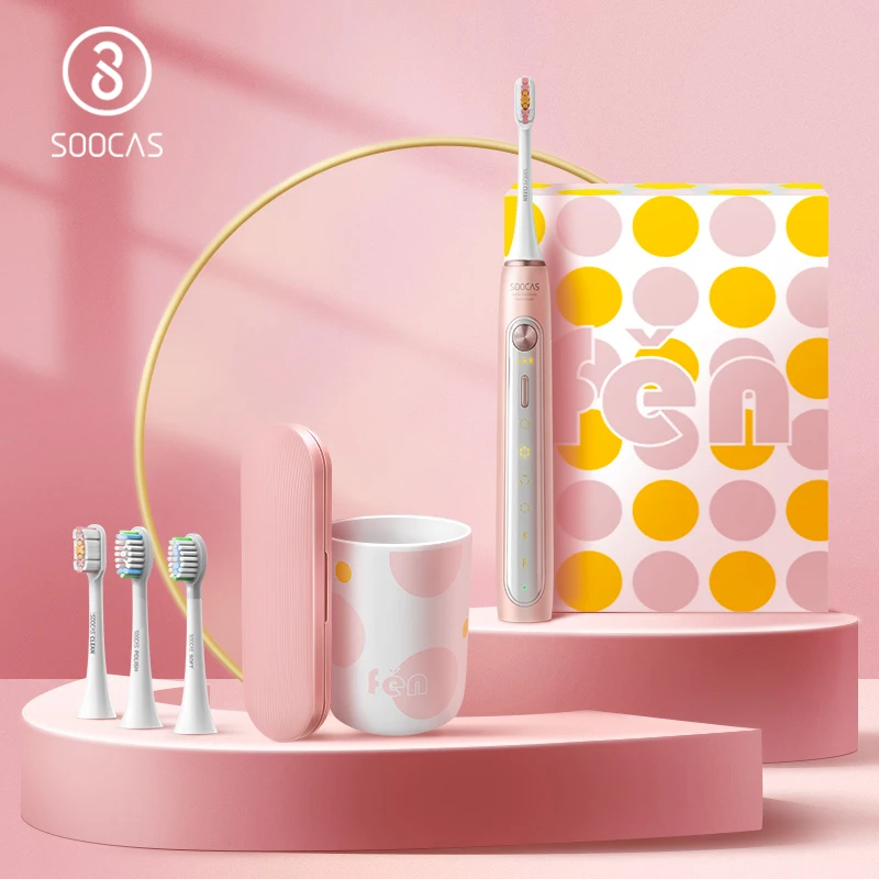 SOOCAS X5 Electric Toothbrush Ultrasonic Toothbrush Upgraded Adult Rechargeable 12 Clean Modes With Brush head Wireless Charging