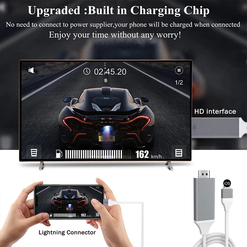 2 м 8 Pin к совместимому с HDMI кабель HD 1080P конвертер адаптер Micro USB для HDTV TV цифровой