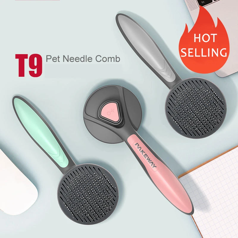 

Self Cleaning Cat Dog Comb Hair Brush Pet Puppy Hair Special Needle Combs Kitten Hair Removal Cleaner Beauty Grooming Tool