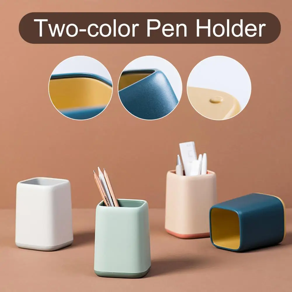 Настольный держатель для карандашей и кистей пластик цвет в ассортименте | Дом