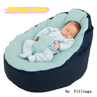 soft baby chair infant bean bag bed cover without filler pouf for feeding baby snuggle bed with belt for safety protection