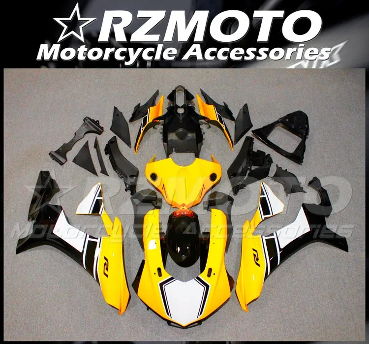 

Инъекций Новый ABS весь обтекатели комплект подходит для YAMAHA YZF-R1 2015 2016 2017 2018 2019 15, 16, 17, 18, 19, кузов комплект из желтой туники
