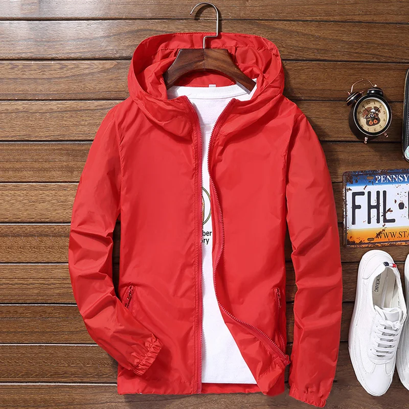 Newly Men Waterproof Wind Breaker Coat Zipper Hoodie Jacket Quick Drying Sport Outwear northface trench | Мужская одежда